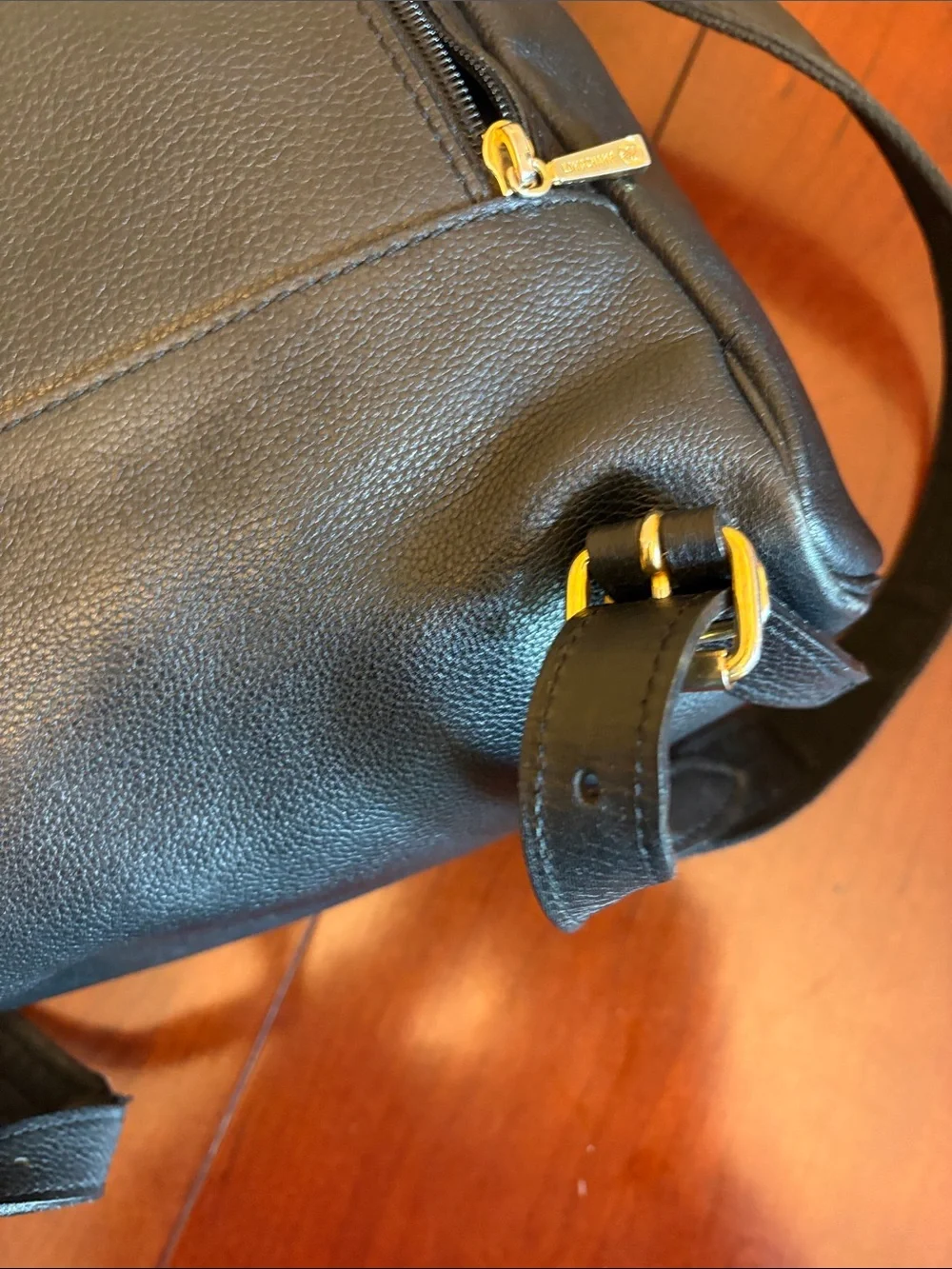 Longchamp Leather Top-Handle Backpack - Black